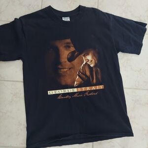 George Strait Black Graphic T-Shirt